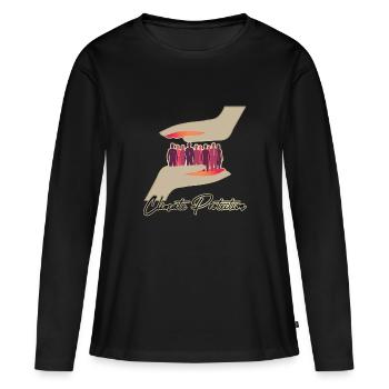 Climate Protection - Women's Premium Organic Long Sleeve Shirt - black - Front - Julia (174cm)