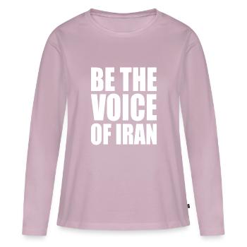Be the voice of iran - Women's Premium Organic Long Sleeve Shirt - dusky pink - Front - Julia (174cm)