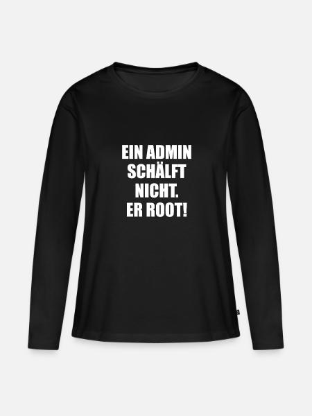 linux unix windows pc admin Spruch lustig - Frauen Premium Bio Langarmshirt - Schwarz