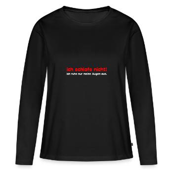 Schlaf schlafen Tagträumer Augen zu - Frauen Premium Bio Langarmshirt - Schwarz - Vorne - Julia (174cm)