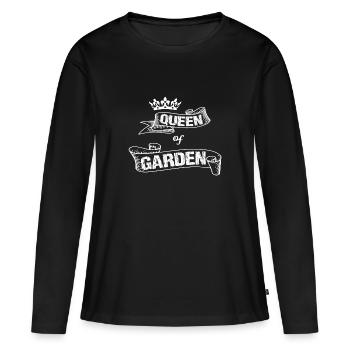 garden - Women's Premium Organic Long Sleeve Shirt - black - Front - Julia (174cm)