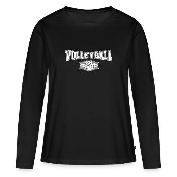 volley- - T-shirt manches longues Premium bio Femme - noir - Devant - Julia (174cm)