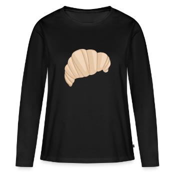 Croissant Symbol Essen - T-shirt manches longues Premium bio Femme - noir - Devant - Julia (174cm)