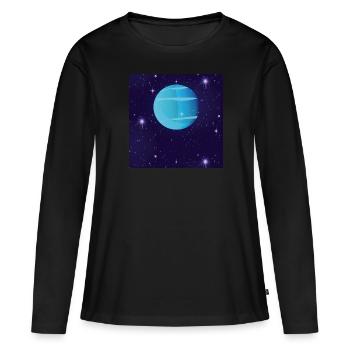 Uranus - T-shirt manches longues Premium bio Femme - noir - Devant - Julia (174cm)