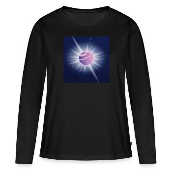 Jupiter - T-shirt manches longues Premium bio Femme - noir - Devant - Julia (174cm)
