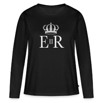 La reine Elizabeth II - T-shirt manches longues Premium bio Femme - noir - Devant - Julia (174cm)