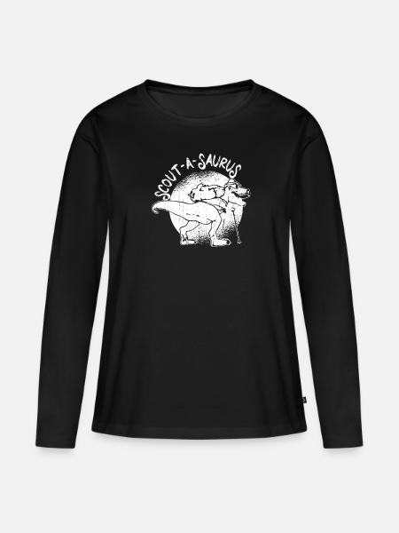 Pfadfinder - Frauen Premium Bio Langarmshirt - Schwarz