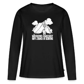 Pfadfinder Fun - Frauen Premium Bio Langarmshirt - Schwarz - Vorne - Julia (174cm)
