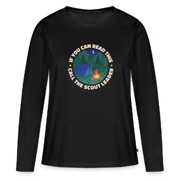 Scout Guide - Women's Premium Organic Long Sleeve Shirt - black - Front - Julia (174cm)