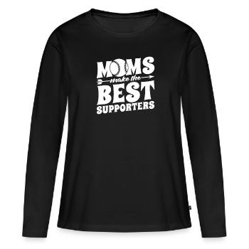 Baseball Baseball Maman - T-shirt manches longues Premium bio Femme - noir - Devant - Julia (174cm)