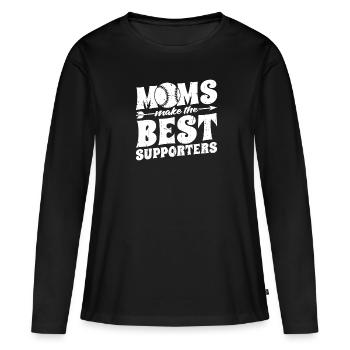 Baseball Baseball Maman - T-shirt manches longues Premium bio Femme - noir - Devant - Julia (174cm)