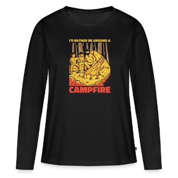 Pfadfinder - Frauen Premium Bio Langarmshirt - Schwarz - Vorne - Julia (174cm)