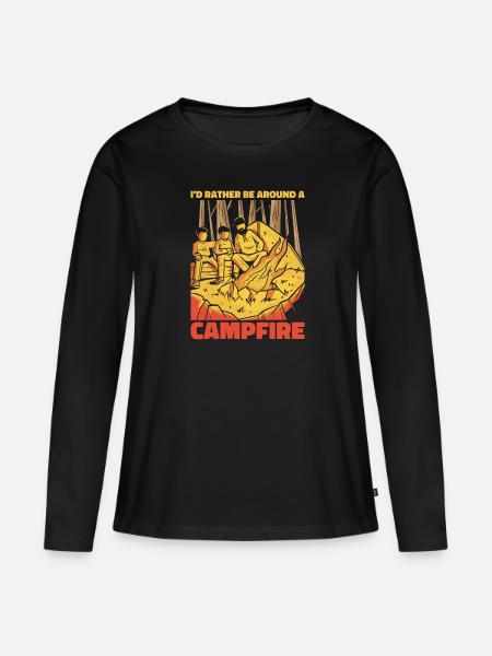 Pfadfinder - Frauen Premium Bio Langarmshirt - Schwarz