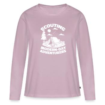 Pfadfinder - Frauen Premium Bio Langarmshirt - Altrosa - Vorne - Julia (174cm)