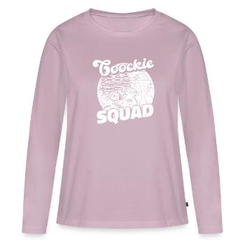 Escouade des cookies Pathfinder - T-shirt manches longues Premium bio Femme - rose poudré - Devant - Julia (174cm)