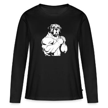 Saint Bernard - Women's Premium Organic Long Sleeve Shirt - black - Front - Julia (174cm)
