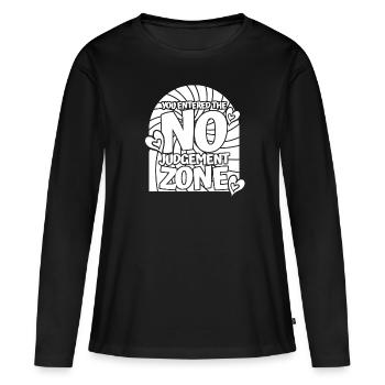Maman Maman - T-shirt manches longues Premium bio Femme - noir - Devant - Julia (174cm)
