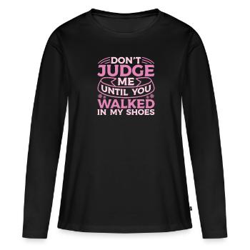 Mom Mom - Women's Premium Organic Long Sleeve Shirt - black - Front - Julia (174cm)