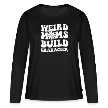 Mom Mom - Women's Premium Organic Long Sleeve Shirt - black - Front - Julia (174cm)