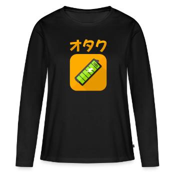 Anime Manga Energie Otaku - T-shirt manches longues Premium bio Femme - noir - Devant - Julia (174cm)