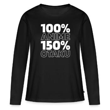 80s Eighties - Women's Premium Organic Long Sleeve Shirt - black - Front - Julia (174cm)