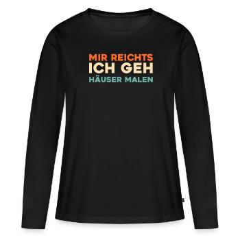 Architecte Architecture - T-shirt manches longues Premium bio Femme - noir - Devant - Julia (174cm)