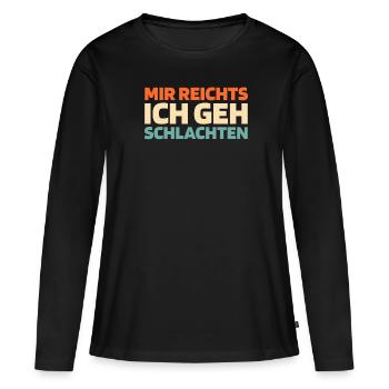 Boucher Boucher Boucher Boucher - T-shirt manches longues Premium bio Femme - noir - Devant - Julia (174cm)