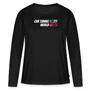Tournevis Tuning Tuner Voiture Tuning On World Off - T-shirt manches longues Premium bio Femme - noir - Devant - Julia (174cm)