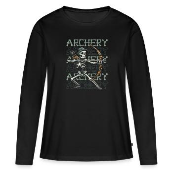 Archery Archery Archery Archer - Women's Premium Organic Long Sleeve Shirt - black - Front - Julia (174cm)