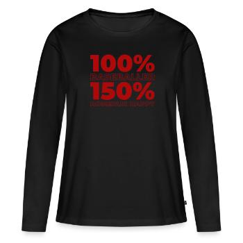 Base-ball - T-shirt manches longues Premium bio Femme - noir - Devant - Julia (174cm)