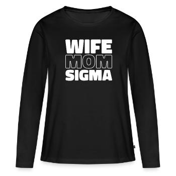 Schwesternschaft Soroitas Sigma Mama - Frauen Premium Bio Langarmshirt - Schwarz - Vorne - Julia (174cm)