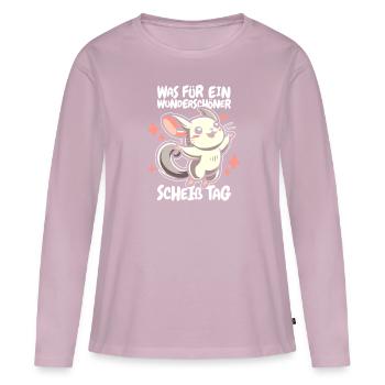 Chinchilla Funny Please Keep Your Mouth Shut - Women's Premium Organic Long Sleeve Shirt - dusky pink - Front - Julia (174cm)