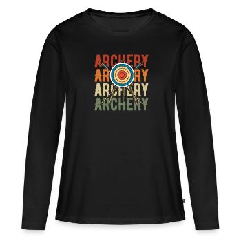 Archery Archery Archery Archer - Women's Premium Organic Long Sleeve Shirt - black - Front - Julia (174cm)