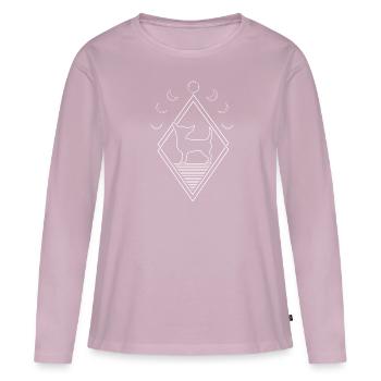 Chihuahua Moon Phases - Frauen Premium Bio Langarmshirt - Altrosa - Vorne - Julia (174cm)