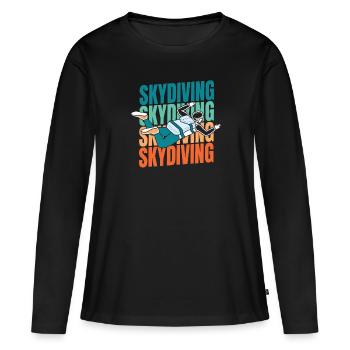 Skydiving - Women's Premium Organic Long Sleeve Shirt - black - Front - Julia (174cm)