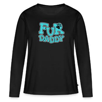 Hund Vierbeiner Hundepapa Fur Daddy - Frauen Premium Bio Langarmshirt - Schwarz - Vorne - Julia (174cm)