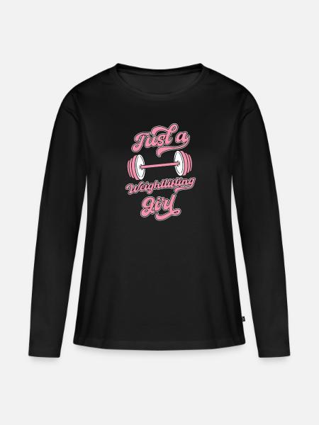 Sollevamento pesi Sollevamento pesi - Maglia a maniche lunghe ecologica premium da donna - nero