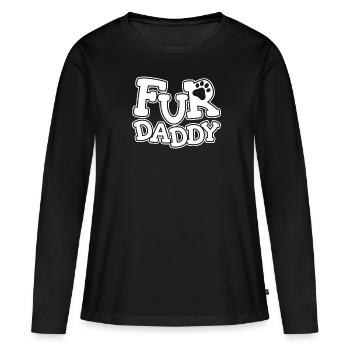 Hund Vierbeiner Hundepapa Fur Daddy - Frauen Premium Bio Langarmshirt - Schwarz - Vorne - Julia (174cm)