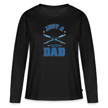 Flötist Flöte Just A Flute Dad - T-shirt manches longues Premium bio Femme - noir - Devant - Julia (174cm)