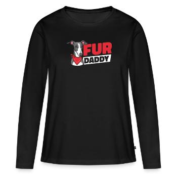 Greyhound Greyhound Chien Papa Pour Papa - T-shirt manches longues Premium bio Femme - noir - Devant - Julia (174cm)