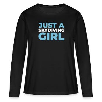 Skydiving - Women's Premium Organic Long Sleeve Shirt - black - Front - Julia (174cm)