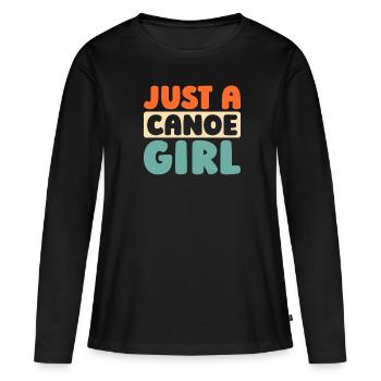 canoë canoë juste une fille de canoë - T-shirt manches longues Premium bio Femme - noir - Devant - Julia (174cm)
