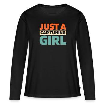 Schrauber Tuner Tuning Juste une fille de tuning de voiture - T-shirt manches longues Premium bio Femme - noir - Devant - Julia (174cm)