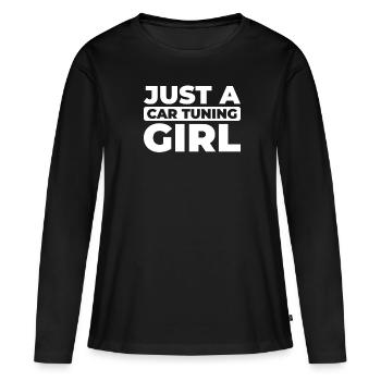 Schrauber Tuner Tuning Juste une fille de tuning de voiture - T-shirt manches longues Premium bio Femme - noir - Devant - Julia (174cm)
