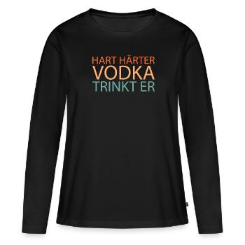 Vodka Wodka - T-shirt manches longues Premium bio Femme - noir - Devant - Julia (174cm)