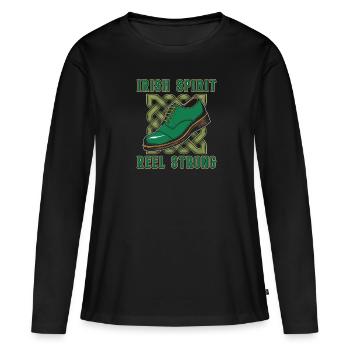 Irish Dance Irischer Tanz - Frauen Premium Bio Langarmshirt - Schwarz - Vorne - Julia (174cm)