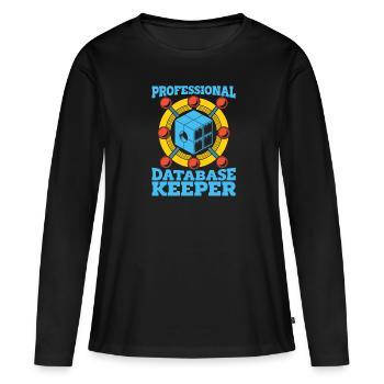 Datenbank Administrator - Frauen Premium Bio Langarmshirt - Schwarz - Vorne - Julia (174cm)