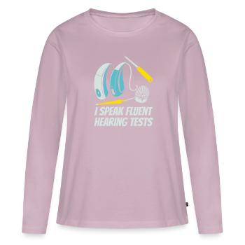 Hearing aid specialist - Women's Premium Organic Long Sleeve Shirt - dusky pink - Front - Julia (174cm)