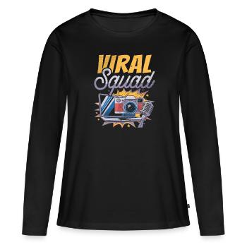Blogger Blogging Squad - Women's Premium Organic Long Sleeve Shirt - black - Front - Julia (174cm)