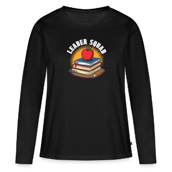 Directeur de l’école primaire Kader - T-shirt manches longues Premium bio Femme - noir - Devant - Julia (174cm)